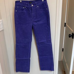 J. Crew Violet Corduroy Trousers